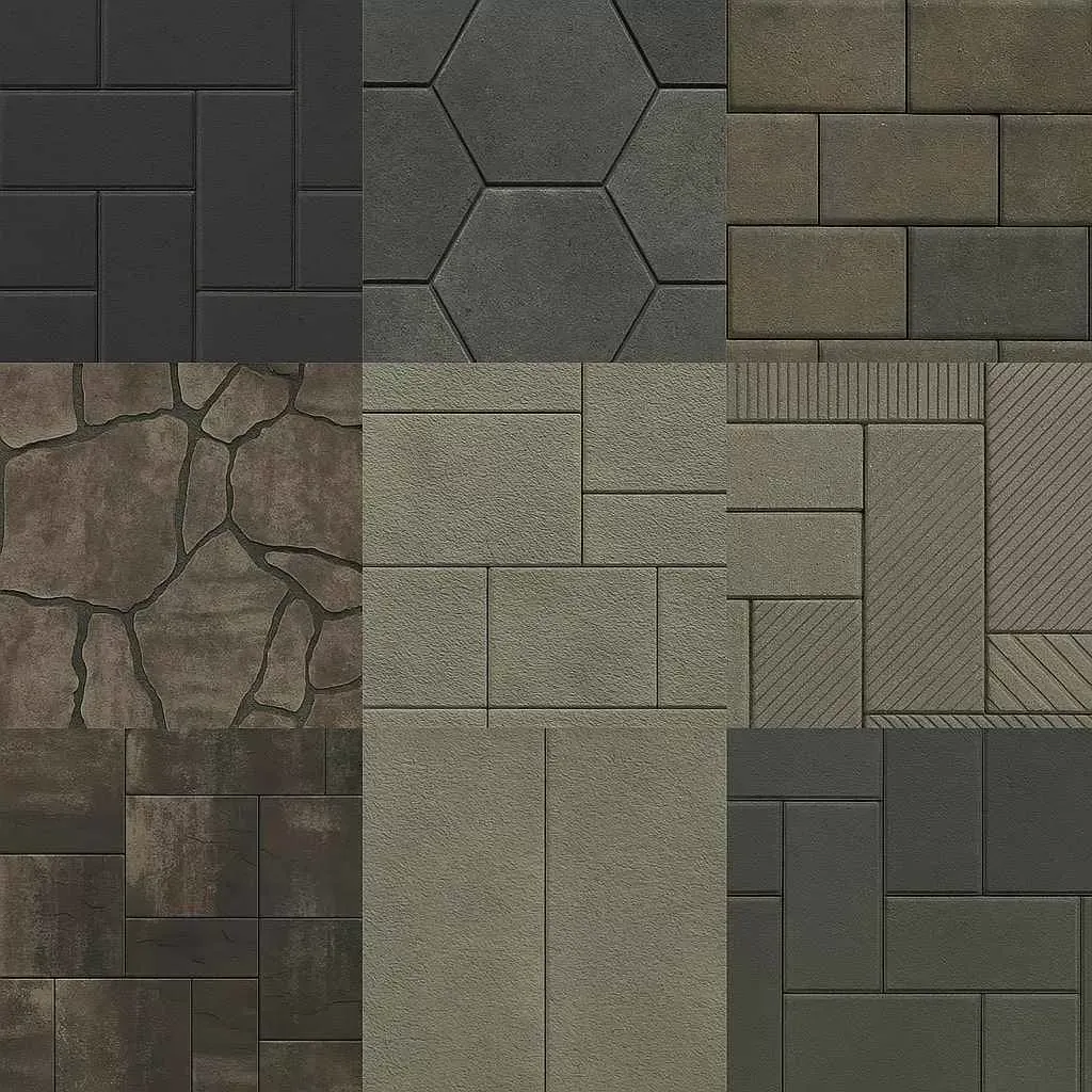 Belgard paver texture and installation examples