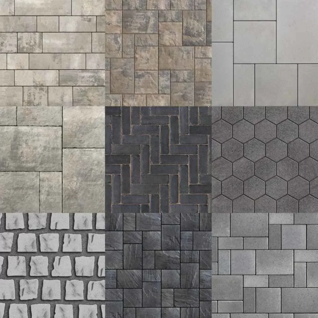 Unilock paver style and surface examples
